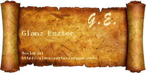Glanz Eszter névjegykártya